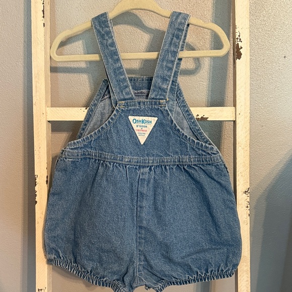 Vintage 90s OshKosh B'gosh Classic Blue Toddler Girl Overalls - Picture 4 of 7